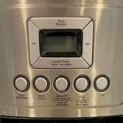 Cuisinart DCC-3200 coffee maker control panel
